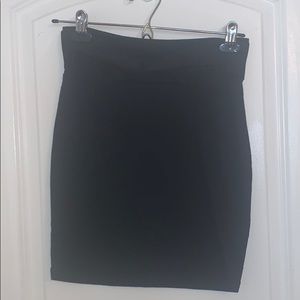 Black Pencil Skirt with Bow Waist
